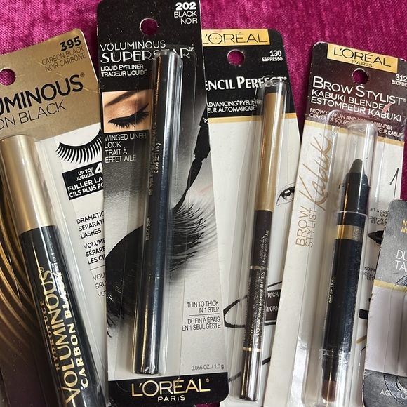 6 pc L’Oréal Eye makeup lot, mascara, brows, blonde, black, brown, eyeliner new - Picture 4 of 6